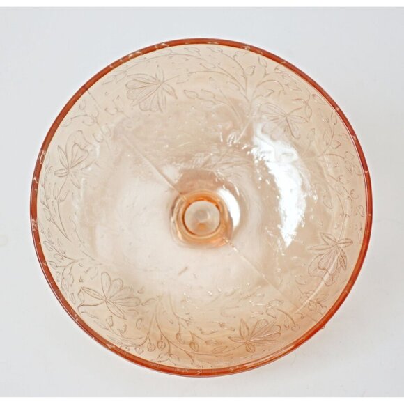 Vintage Jeanette Glass Floragold Covered Butter Dish - Picture 4 of 6